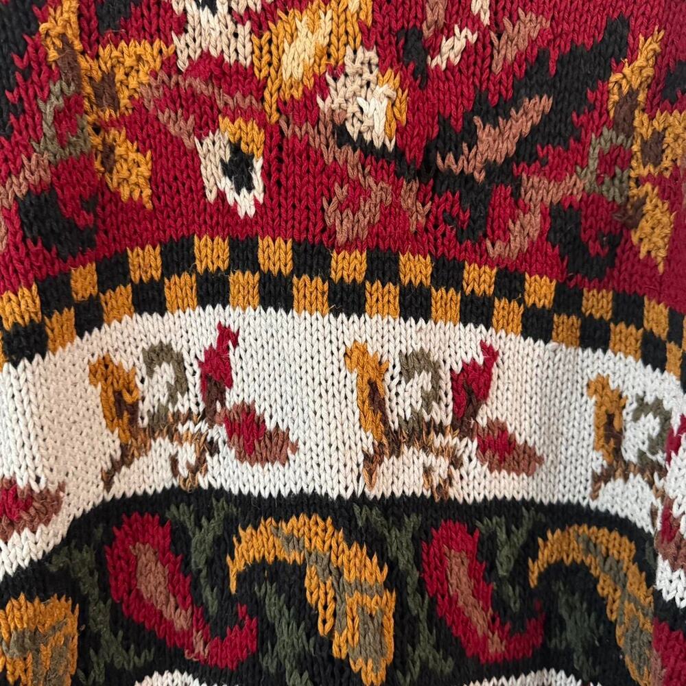 Vintage Heirloom Cottagecore knit Funky sweater FairIsle cozy dopamine dressing - Picture 5 of 6